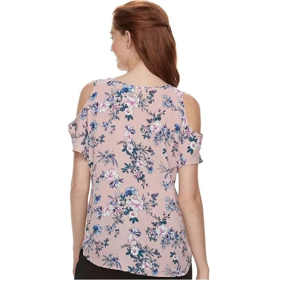 Pink Republic junior large cold shoulder pink top - Picture 6 of 7